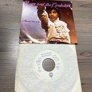 Prince I Would Die 4 U  Purple Rain Single  GOD Christmas 45 RPM Vinyl LOT of 2